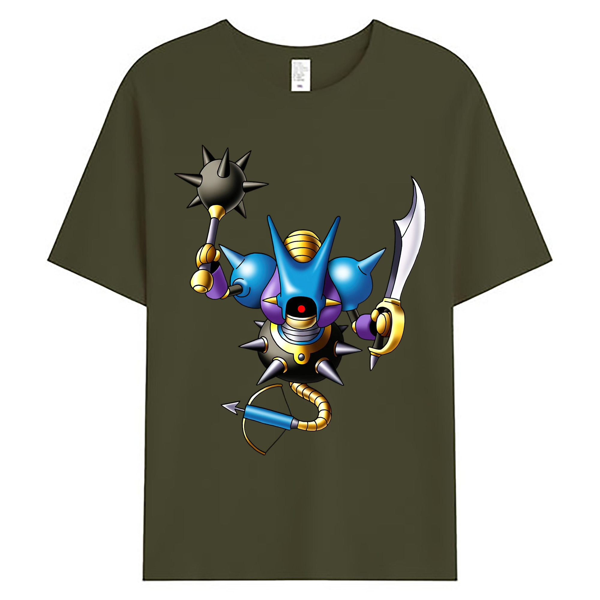（画像用） ドラゴンクエスト Doragon Kuesuto Dragon Quest 綿100％ メンズ半袖Tシャツ｜肌触りやわらか＆通気性